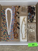 ASST. COSTUME JEWELRY VINTAGE LOOSE BEADS>>>