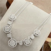 1.75 Ct Diamond Charm Necklace 14 Kt