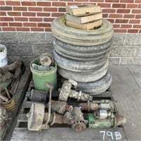 Pallet of tractor parts