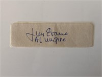 Umpire Jim Evans original signature