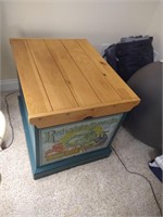 Reliable Seed Painted Knotty Pine Chest Side Table