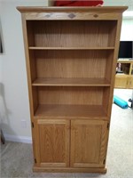 Solid Oak Custom Bookcase 34”x13”x70”