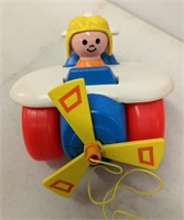 Vintage Fisher Price Toy Pull Airplane