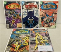 5 Vintage Detective Comics Issues #469-473