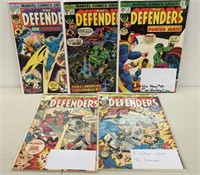 5 Vintage Marvel The Defenders Comics