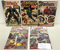 5 Vintage Marvel Fantastic Four Comics