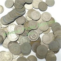 (65) Random Date & Grade Liberty Head V Nickels