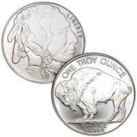 1 oz Silver Round Buffalo Design
