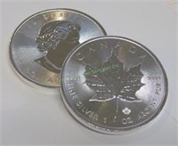 A 1 oz Silver Canadian Maple Leaf Coin