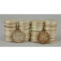 (100) Kennedy Half Dollars 1964 - 90% Silver