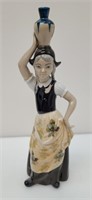 Vtg Gama Woman with Jug Porcelain Sculpture Spain