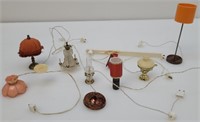 Vtg Miniature Doll House Lamps & Lighting Fixtures