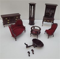 Miniature Wooden Doll House Livingroom Furniture