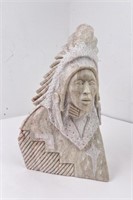 Large Soapstone Carved Native American Indian