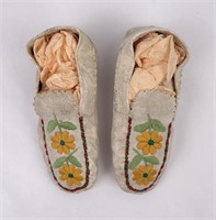 Metis Cree Indian Embroidered Moccasins