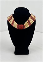 Native American Indian Bone Choker Necklace