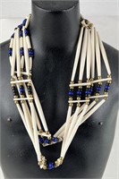 Plains Native American Indian Bone Necklace