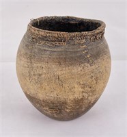Antique African Carved Wood Pot