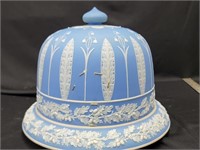 Early Wedgwood dome cheese covered dish blue and