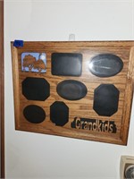Wood frame and back picture decor for Grandkids