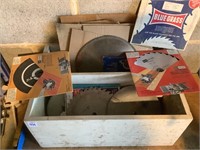 Wood Box with Assorted Saw Blades