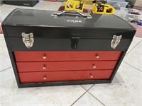 "PARK" BLACK/RED TOOL BOX WITH CONTENTS