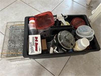 LOT OF HARDWARE ASSORTED - IN JARS, CONTAINERS,