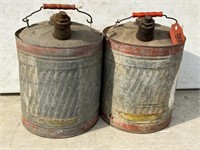 (2) Galvanized Gas Cans, Co-op