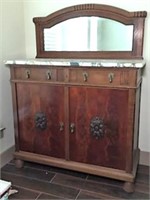 Antique Sideboard with Marble Top
