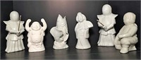 White Ceramic Asian Figurines