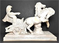 Plaster/Resin Roman Chariot Sculpture