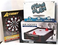 Mind Flex, Dart Board & Air Hockey Games