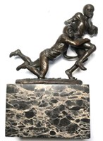 Milson Bronze Football Sculpture on Stone Base