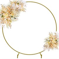 Wokceer 7.2FT Gold Round Backdrop Stand Metal