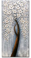 Yotree Paintings White Flowers Painting