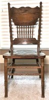 Oak Pressed Back Chair