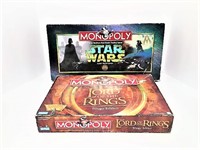 The Lord of the Rings & Star Wars Monopoly Sets