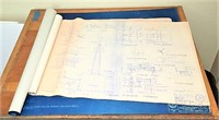 Original 1955 Cyanotype Blueprint Drawing