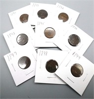 9 Pcs Indian Head Cents