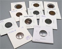 11 Pcs Wheat Pennies