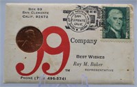 1969 First Edition Stamp & Penny