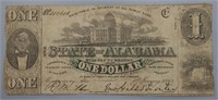 1863 $1 Alabama Bank Note