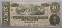 1864 $10 Confederate Bank Note