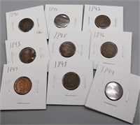 9 Pcs Indian Head Cent