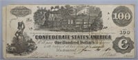 1862 $100 Confederate Bank Note