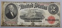1917 $2 Red Seal Large Bank Note