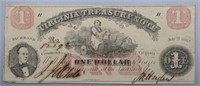 1862 $1 Virginia Treasury Note