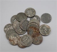 20 Pcs Lincoln Steel Cents