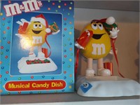 Yellow M&M candy Dish with box