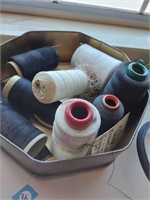 Sewing thread On large cones